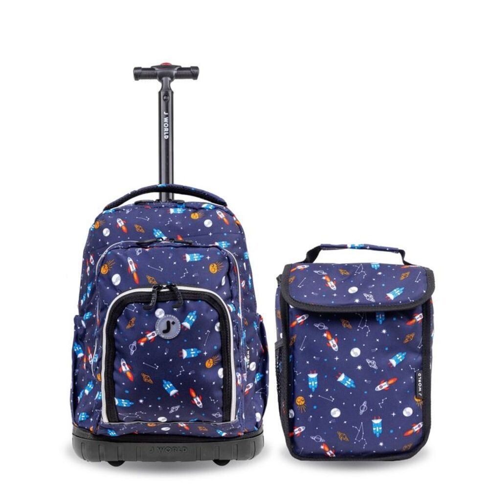 Kids' J World Lollipop 16" Rolling Backpack and Lunch Bag - Spaceship